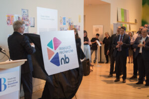 Unveiling of the new ResearchNB logo.